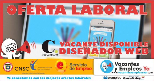 Oferta Laboral Diseñaor Web Periodico el colombiano