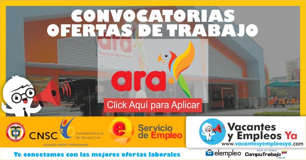 Convocatorias tiendas ara