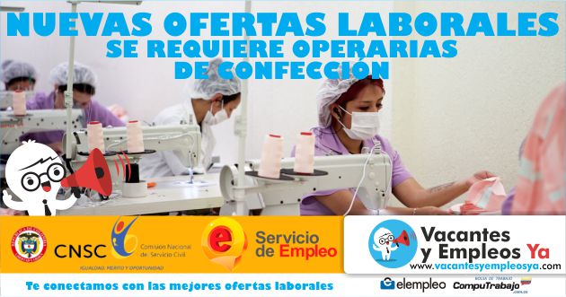 Ofertas laborales operarias de confeccion