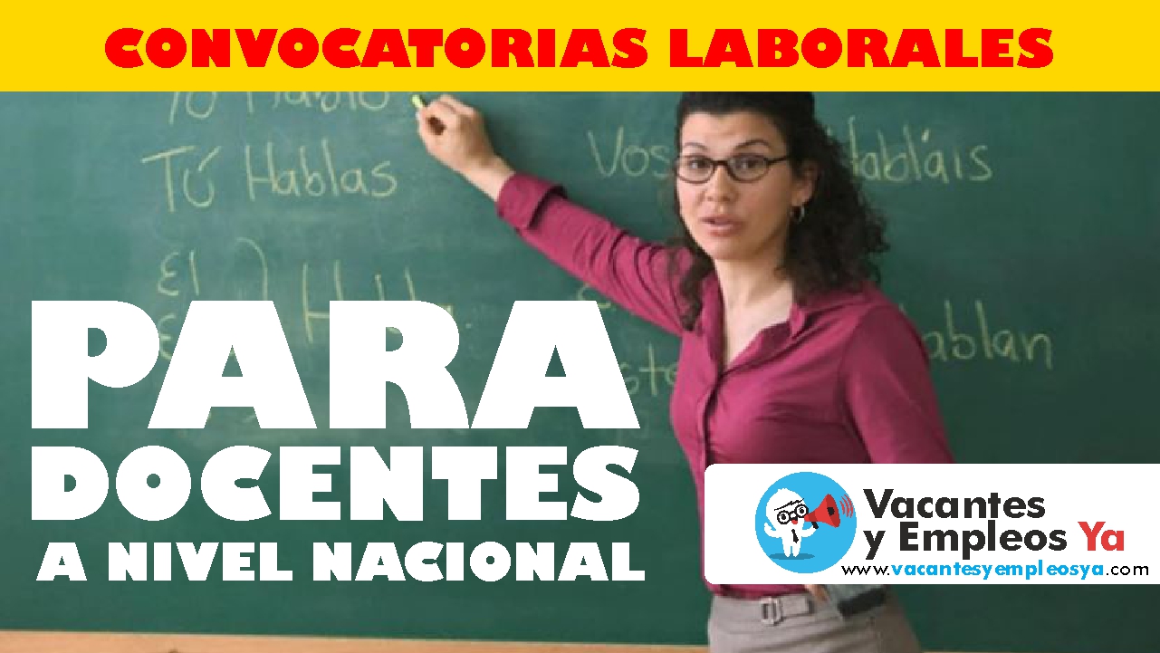 Convocatoria laboral docentes