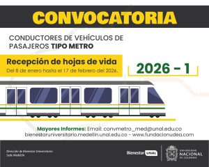 Convocatoria conductores Metro 2026 abierta del 8 de enero al 17 de febrero